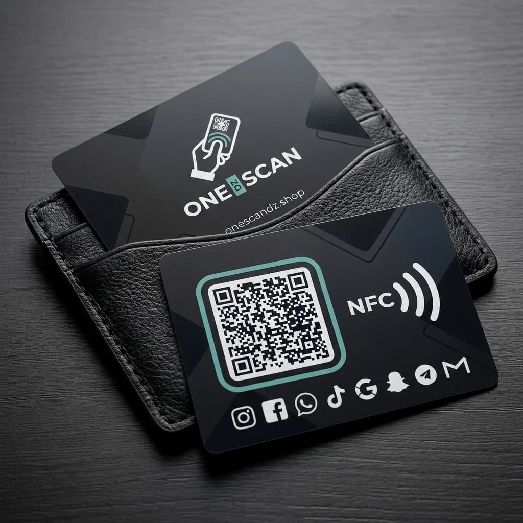 بطاقات NFC و QR الذكية من One Scan DZ | بطاقة واحدة تجمع كل حساباتك وروابطك