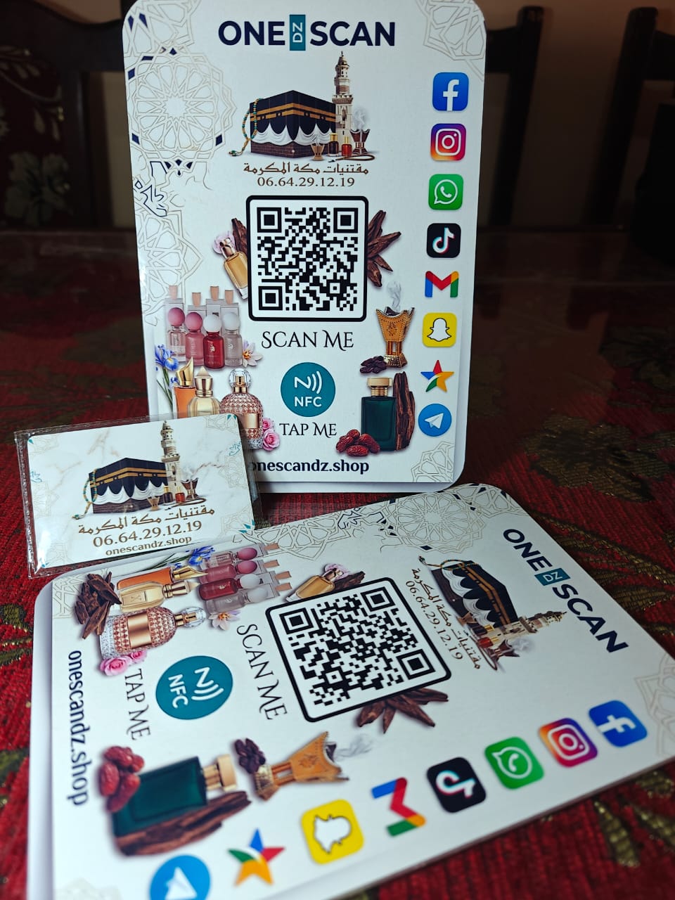 بطاقات NFC و QR الذكية من One Scan DZ | بطاقة واحدة تجمع كل حساباتك وروابطك